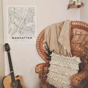 custom country map poster of Manhattan, New York