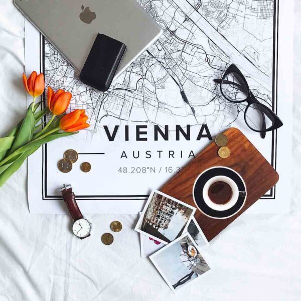 Custom street map poster of Vienna Austria