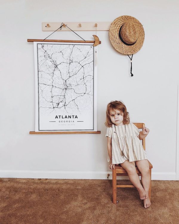 White map poster of Atlanta, Georgia