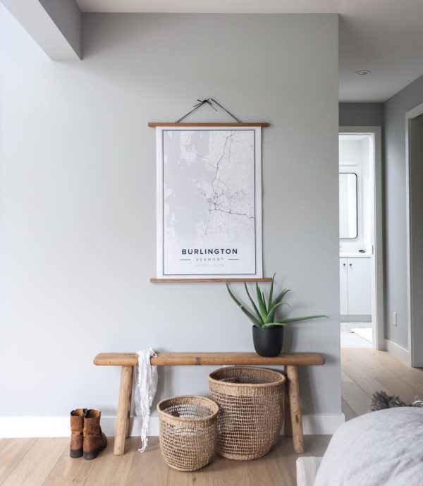 White map poster of Burlington, Canada