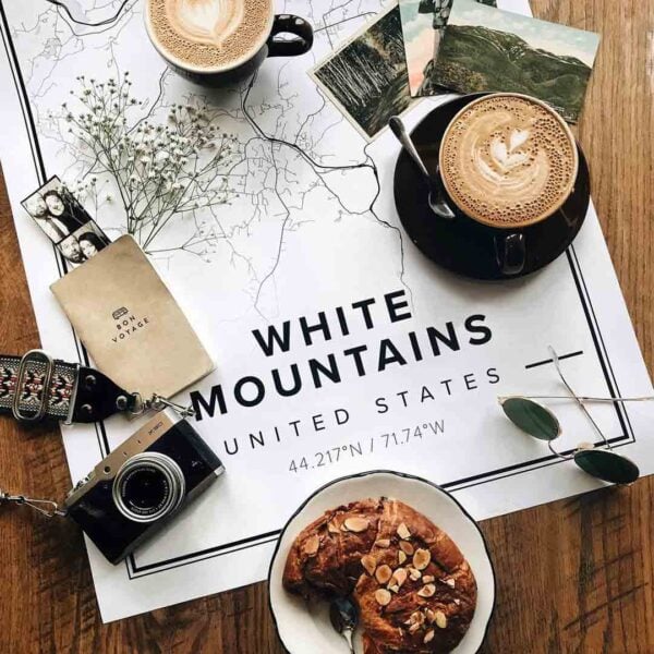 custom street map poster of the White Mountains United States