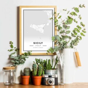 Map poster of Sicily Streetmap poster