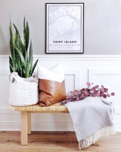 White map poster of Fripp Island, South Carolina