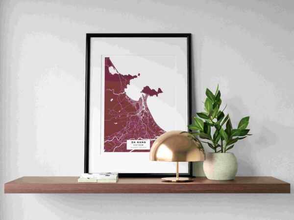 red map poster of da nang