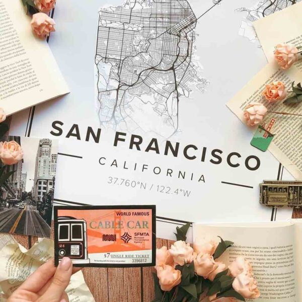 custom star map poster of San Francisco, United States
