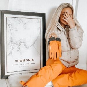 White map poster of Chamonix, France