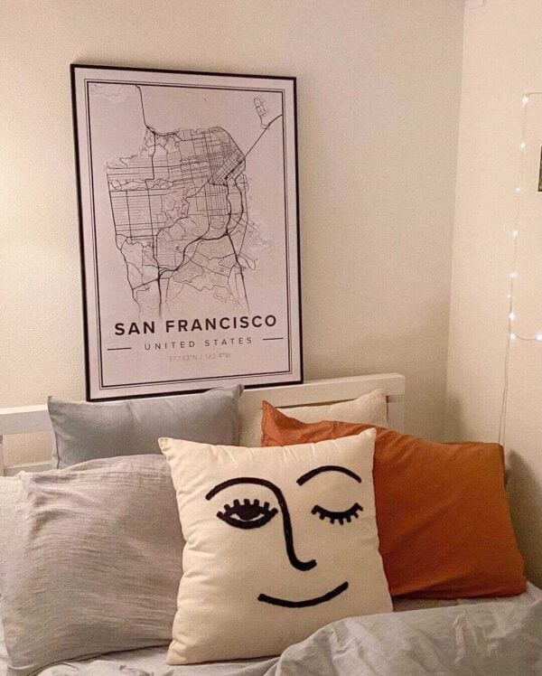 White map poster of San Francisco, United States