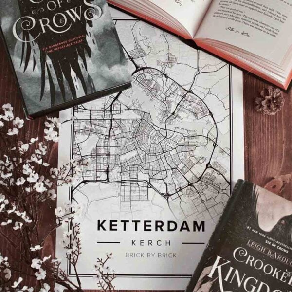 custom fantasy map poster of Ketterdam, Kerch.