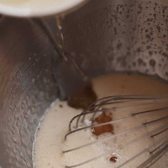 Egg being whisked for a cake recipe