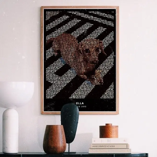 dog text art poster lets you combine your photos with text