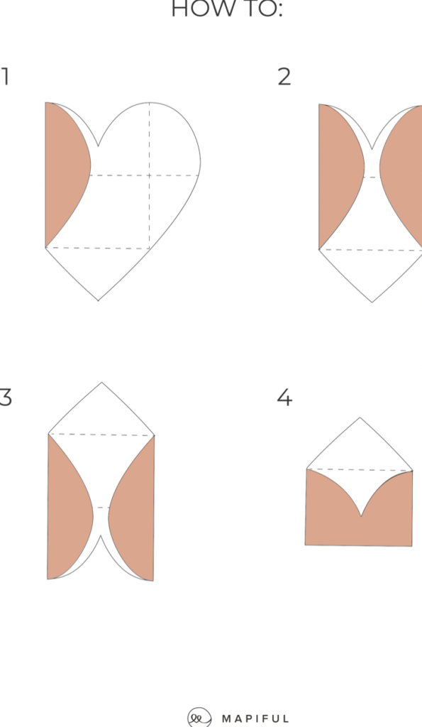 Mapiful shows how to fold their Free Mother's Day cards, step by step