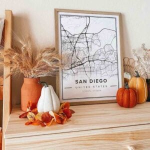 custom map poster of San Diego United States