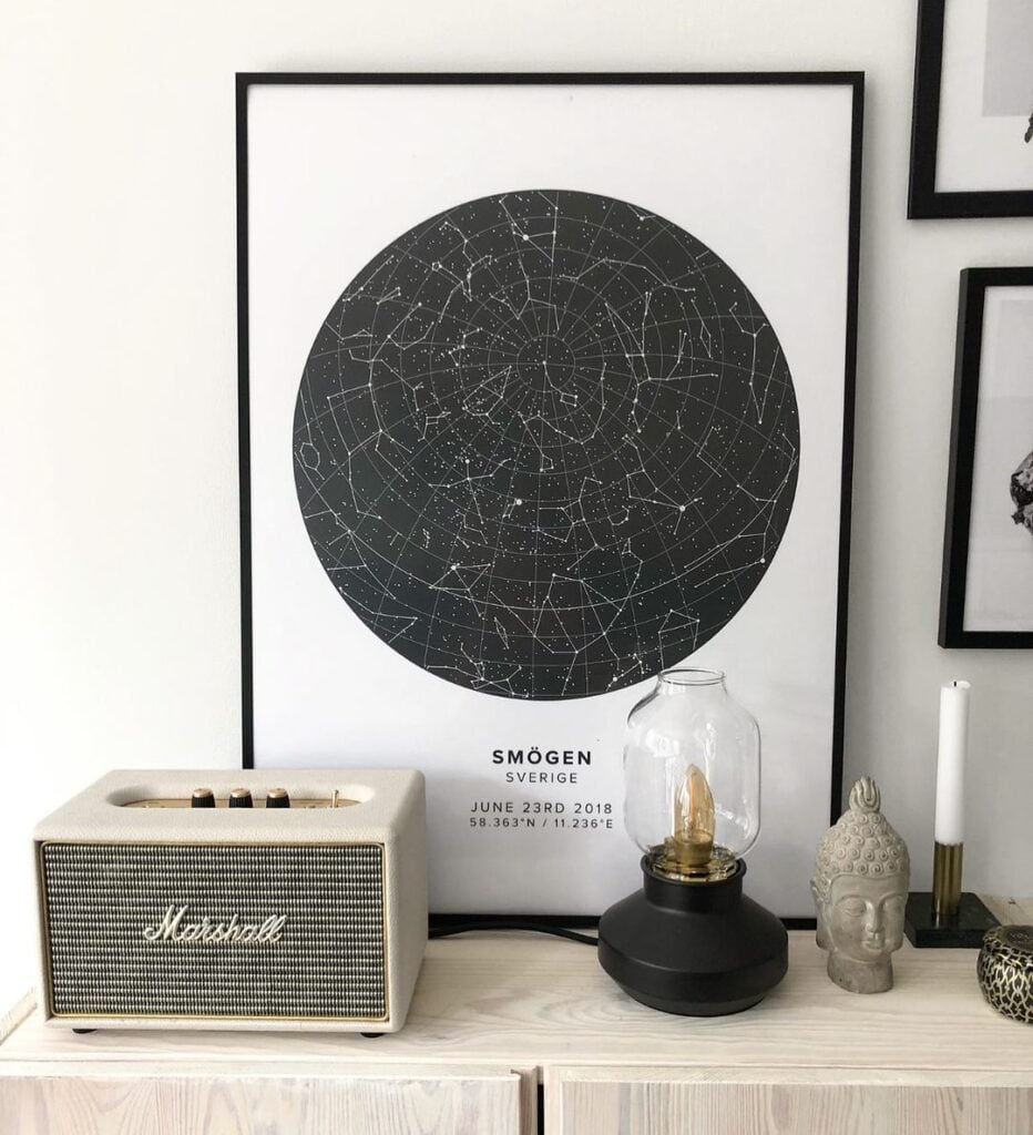 Beautiful poster of Smögen, Star map - Mapiful