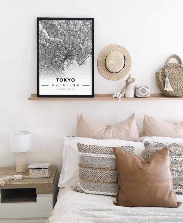 Tokyo city Map print mapiful