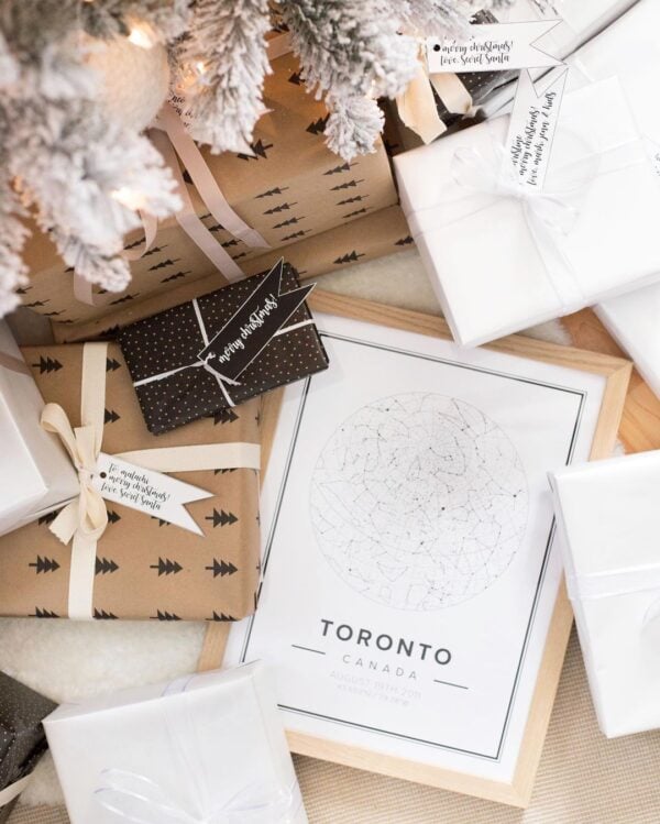 white star map of Toronto