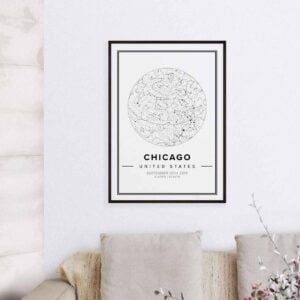 Chicago Star Map Print