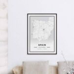 Spain map poster