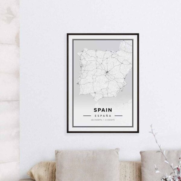 Spain map poster