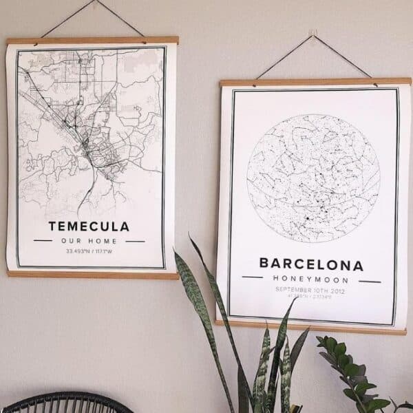 Mapiful Poster Valentines Day Ideas For Couples: Personalized Prints - Mapiful