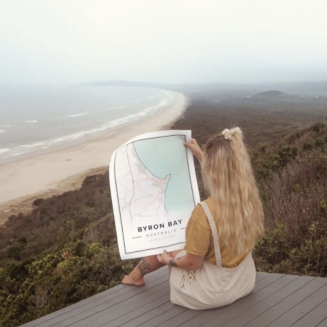 Custom Map Poster of Byron Bay, Australia