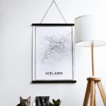 Modern map poster of Iceland