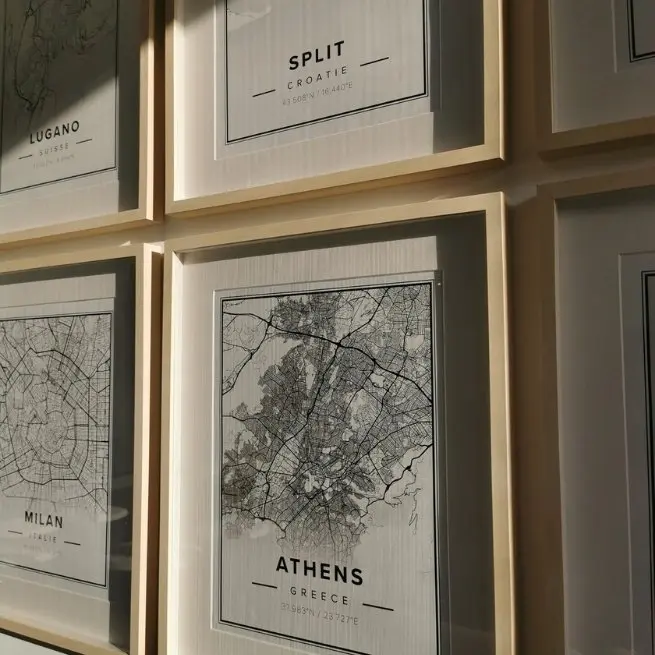 Custom Map Poster Of Athens, Greece