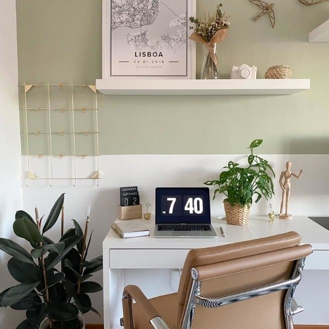 Work-From-Home Office try a new paint colour mapiful classic 