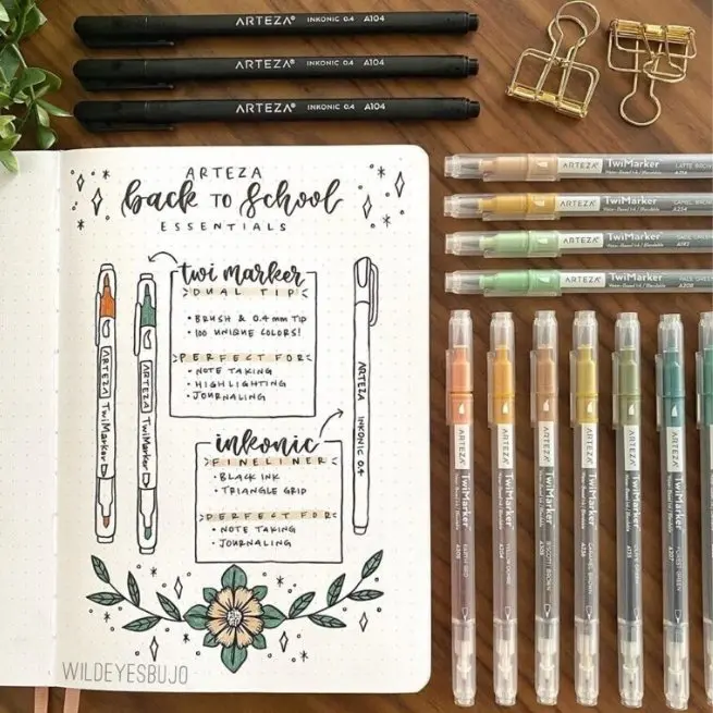 Workspace inspiration wild eyes bujo