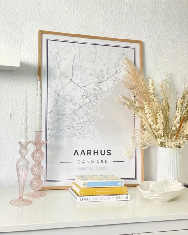 Modern map poster of Aarhus, Denmark