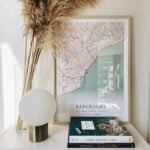 Vintage map poster of Barcelona, Spain