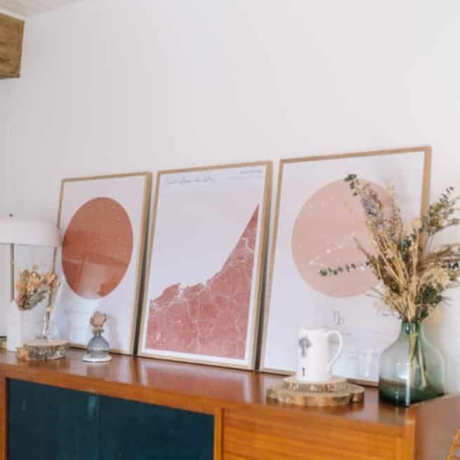 Mid-Century Modern Interior Gaia Mapiful Posters