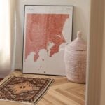 Terracotta map poster of Tokyo, Japan