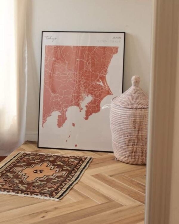 Terracotta map poster of Tokyo, Japan
