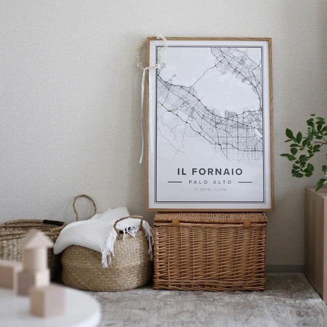 modern map poster of il fornaio, italy