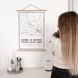 white map poster of home