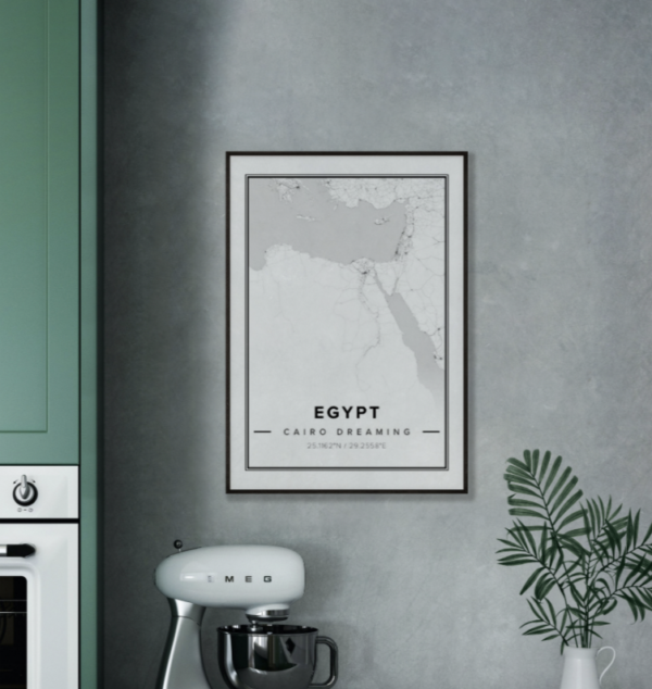 Map poster of Egypt