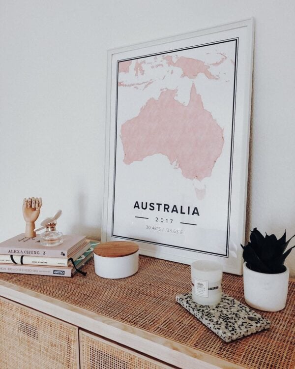 Map poster of Australia