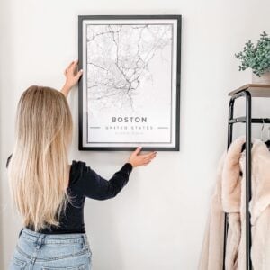 Modern map poster of Boston, United States