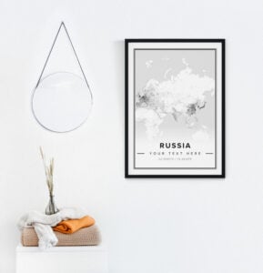 white country map Russia