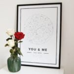 white star map valentines