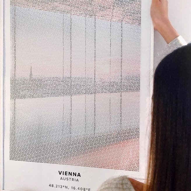 text art poster of vienna