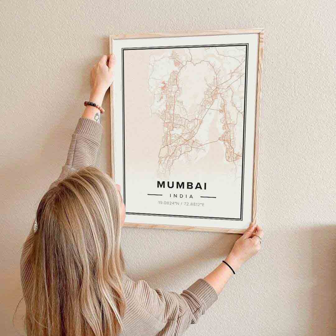 Mumbai Map Print Design Your Own Custom Map Art Poster Mapiful