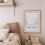 White map poster of South Africa