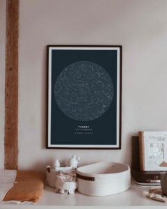 asphalt star map poster of Turkey