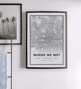 white map poster of london, united kingdom