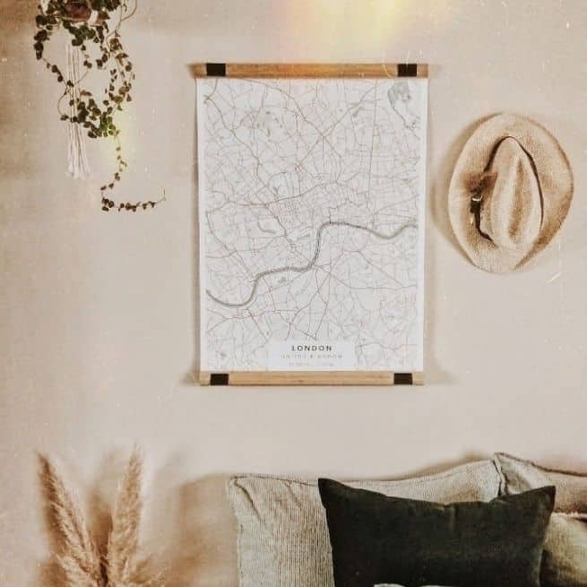 nautical map poster of London