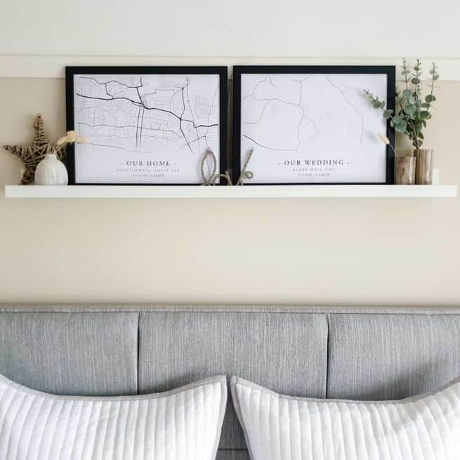 white map posters with black frame