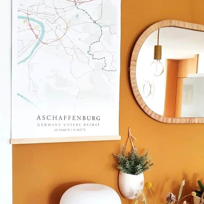 nara map poster of Aschaffenburg, Germany