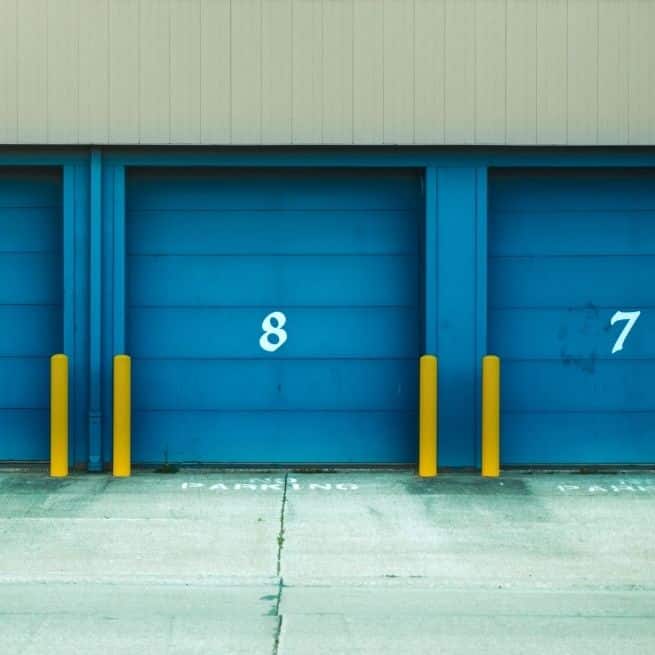 blue storage units