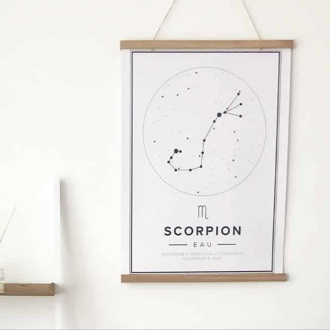 white star map scorpio